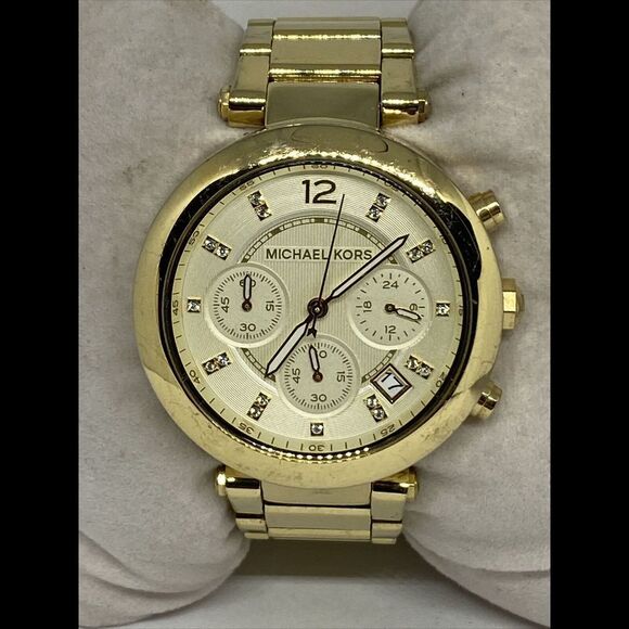 Michael Kors Parker MK5701 Women's Gold Stainless Steel Analog Dial Watch MP891 - Picture 2 of 12